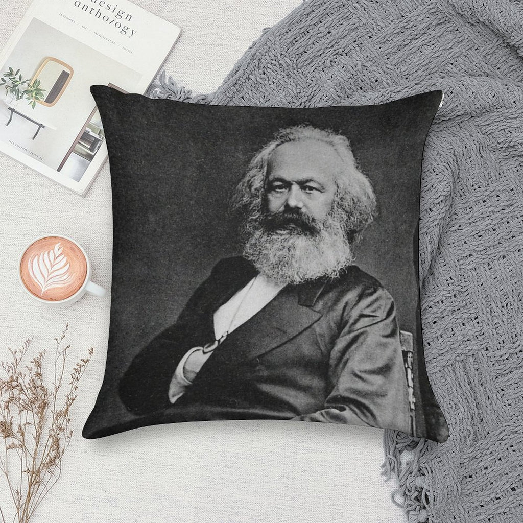 Karl Marx (best Quality) Soft Easy Maintenance Throw Pillow