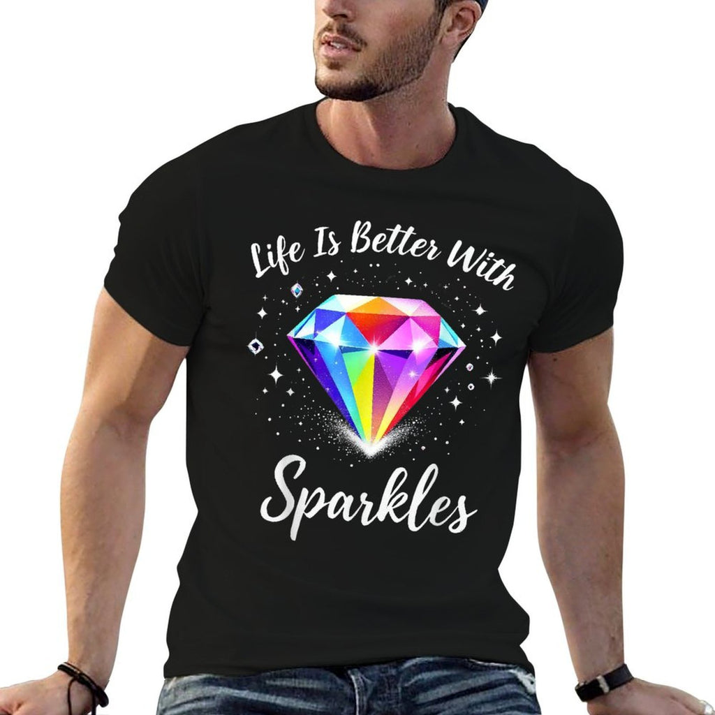 Diamond Painting Life Is Better with Sparkles  Easy-care T-Shirt