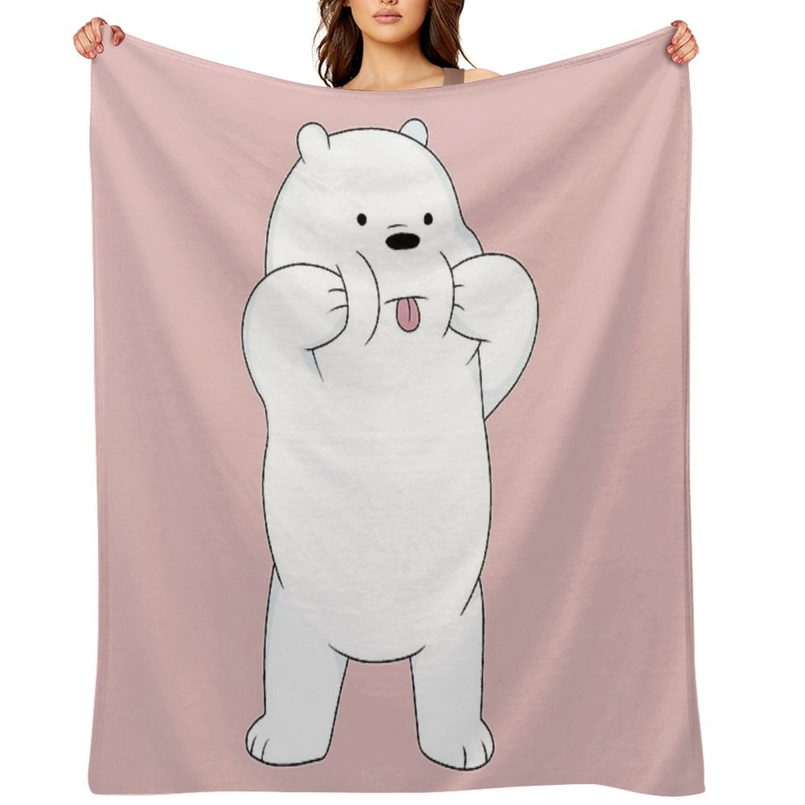 We Bare Bears - Ice Bear Shrink-resistant Throw Blanket