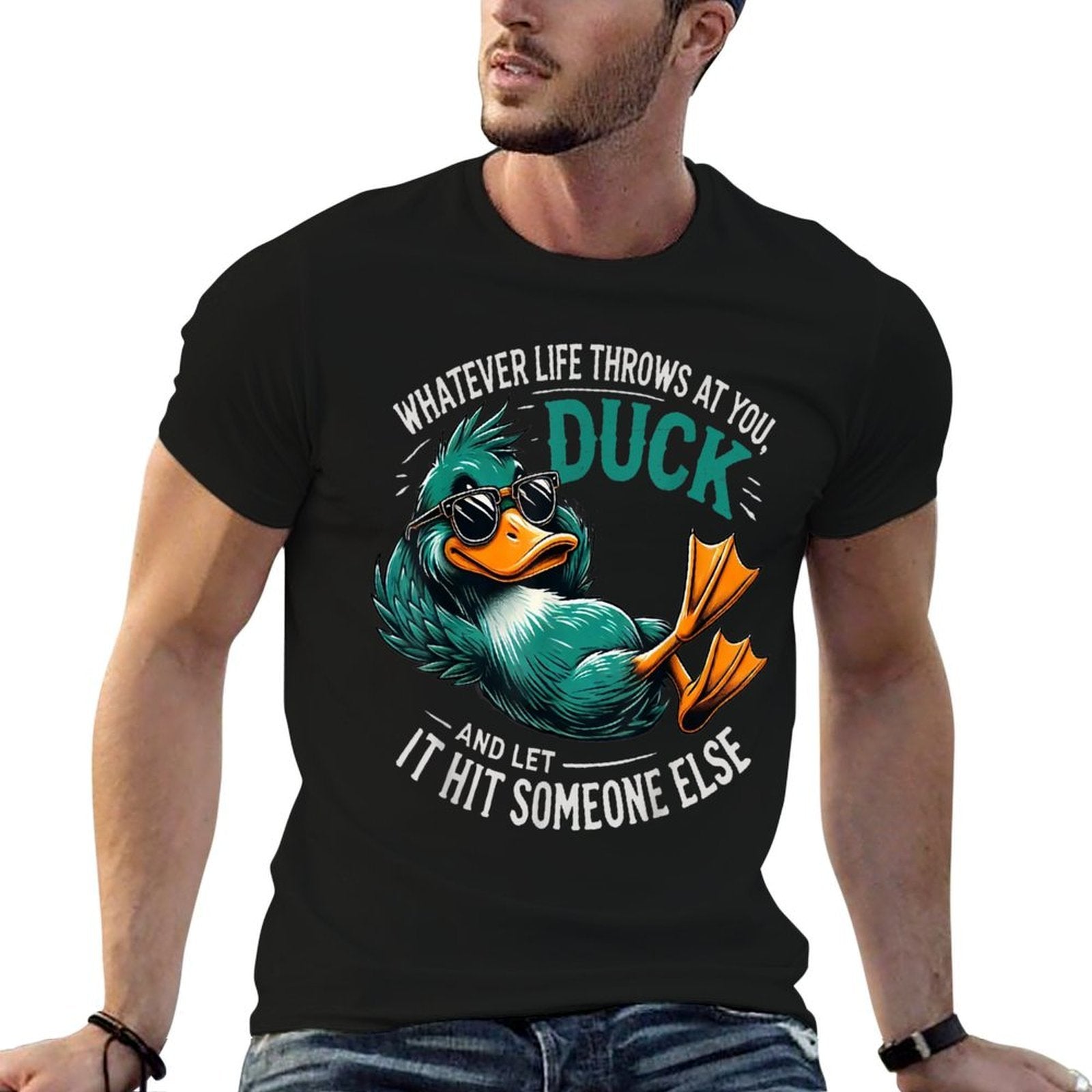 Funny Duck Graphics Men Women Funny Quote Novelty  Vintage-inspired T-Shirt