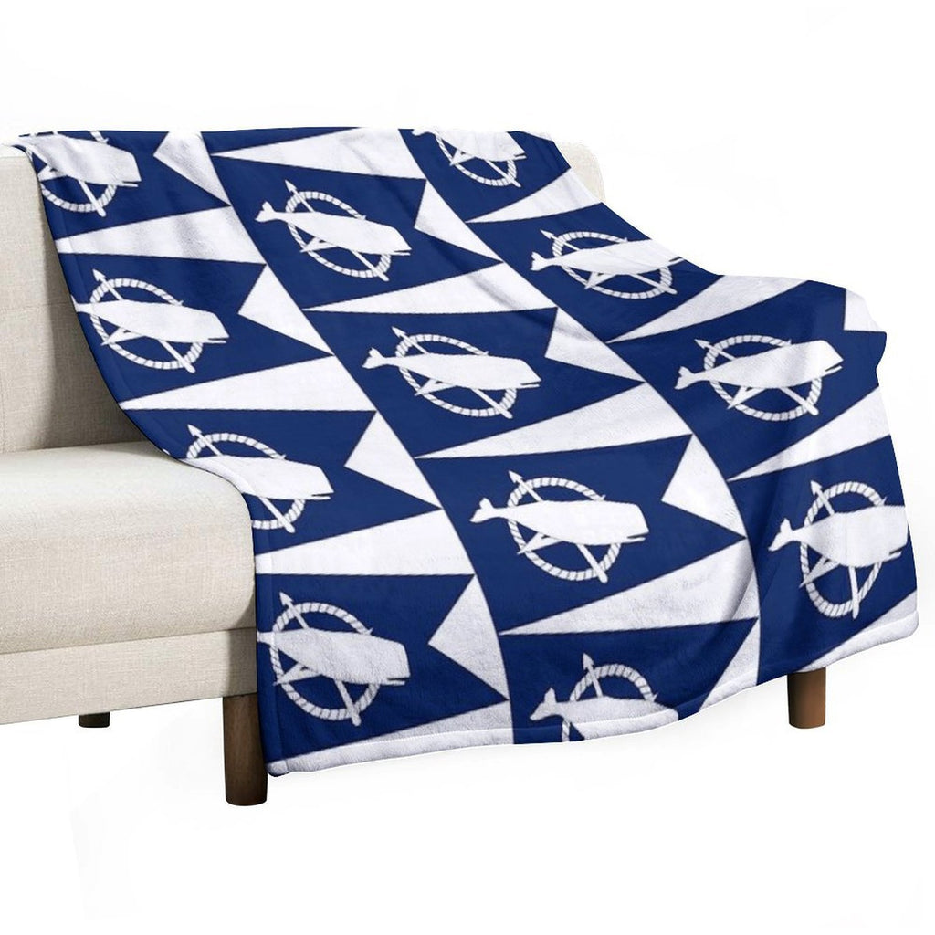 Flag of Nantucket, Massachusetts Plush Throw Blanket