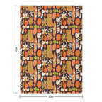 Retro Blossom Medley Premium Throw Blanket