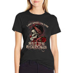 Womens Funny Skull Roses I Just Baked You Some Shut The Fucupcakes  Versatile T-Shirt