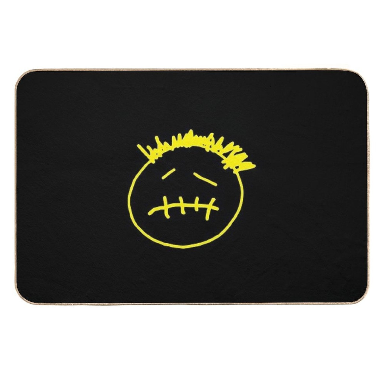 TRAVIS SCOTT FACE YELLOW HALLOWEEN THUG  Long-Lasting Bath Mat
