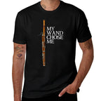 My Wand Chose Me Bassoon Player T Shirt Funny Bassoon Humor  Oversized Silhouette T-Shirt