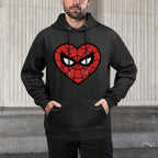 Marvel Spider-Man Face Mask Valentines Heart Logo Pilling-Resistant Hoodie