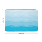 Blue Cool Dreamy Waves Flow  Multi-Purpose Bath Mat