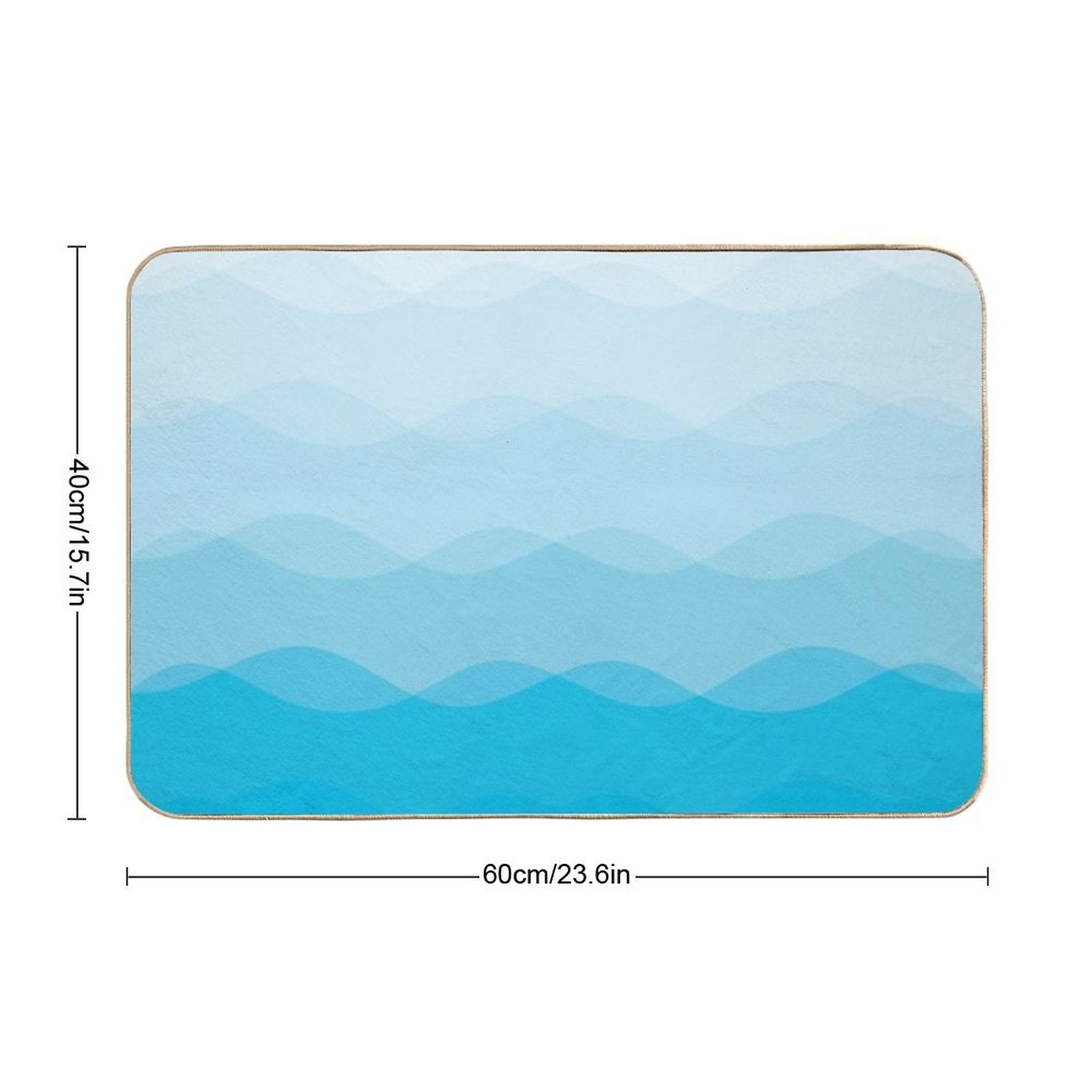 Blue Cool Dreamy Waves Flow  Multi-Purpose Bath Mat
