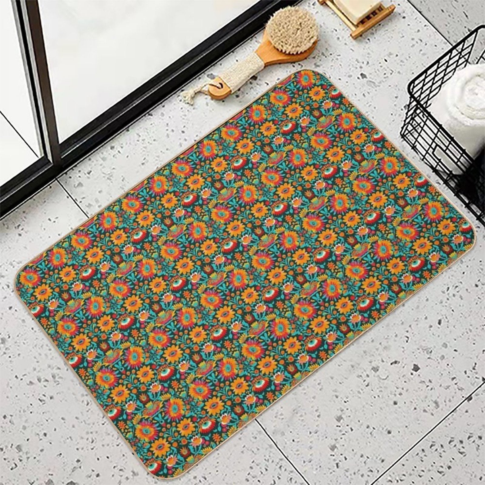 Fiesta Flores  Rapid-Drying Bath Mat