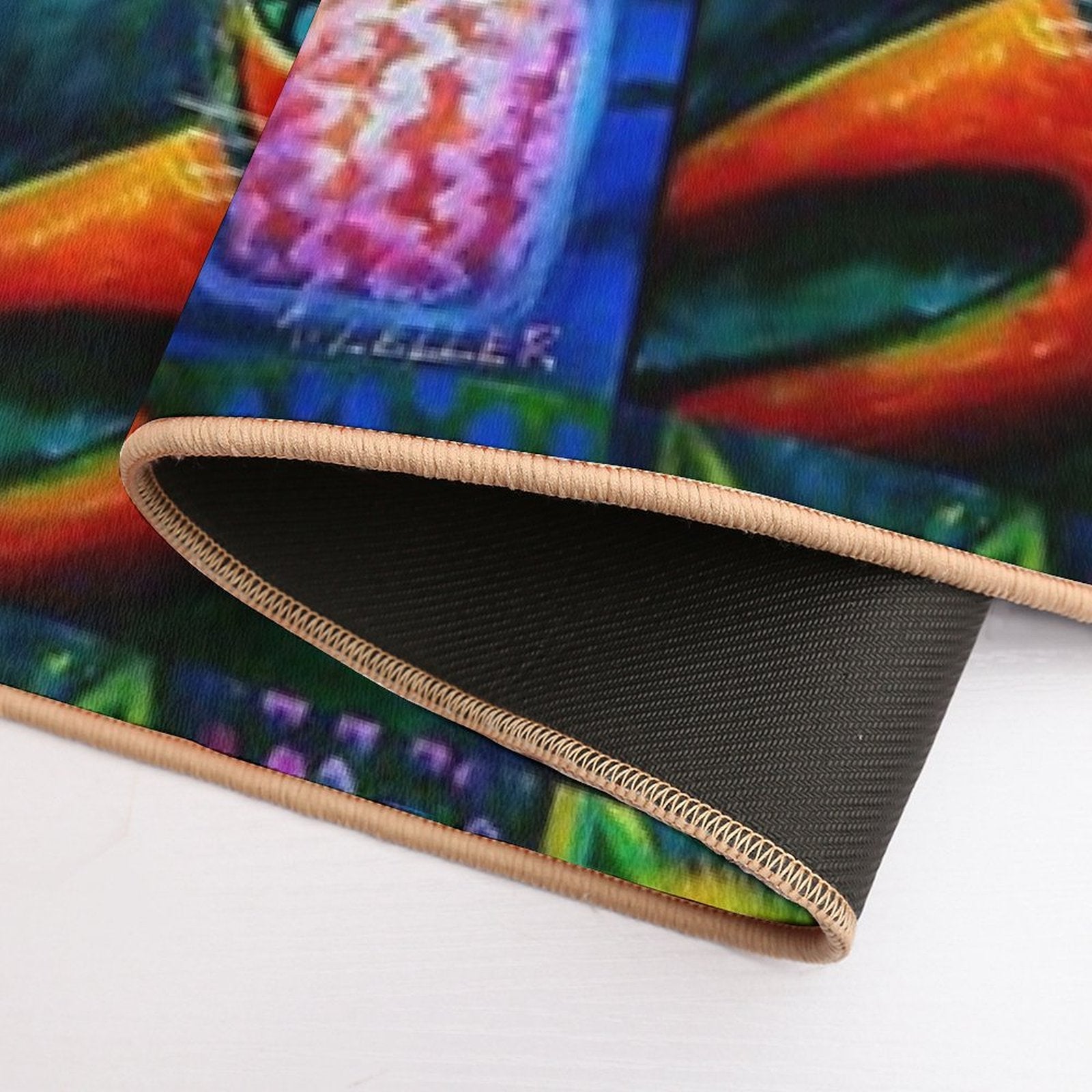 Colourful Kittens  Fade-Resistant Bath Mat