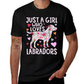 Labrador Just A Girl Who Loves Labradors Dog Flower Floral  Odor-resistant T-Shirt