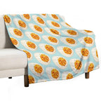 Deviled Egg Pattern - Blue Travel-friendly Throw Blanket
