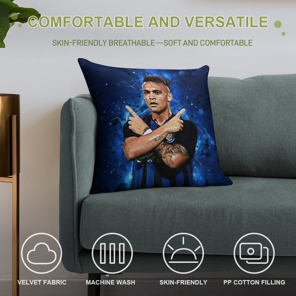 Lautaro Martinez 001 Soft Durable Construction Throw Pillow