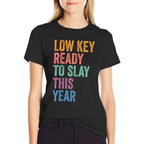 Gen Z Alpha Back To School Low Key Ready To Slay This Year  Trendy Pattern T-Shirt