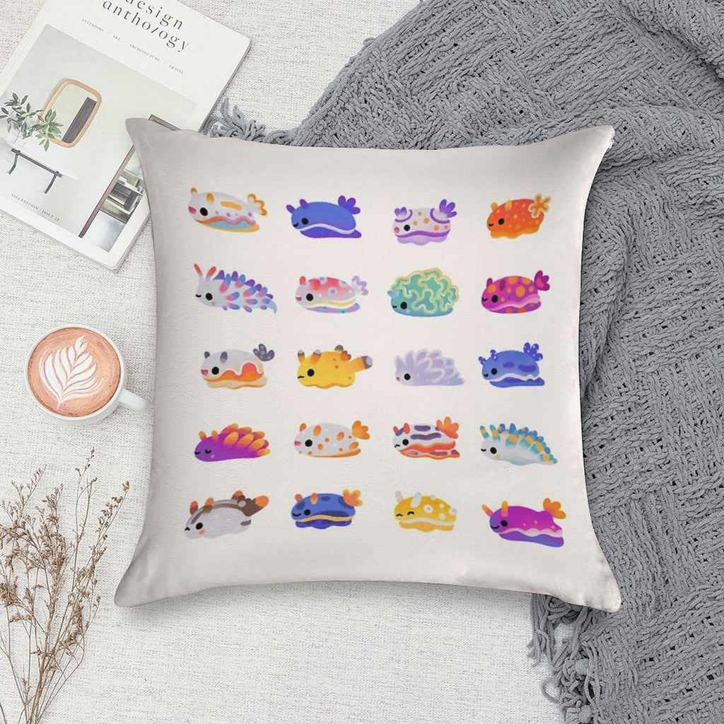 Sea Slug Day - Bright Soft Warmth Comfort Throw Pillow