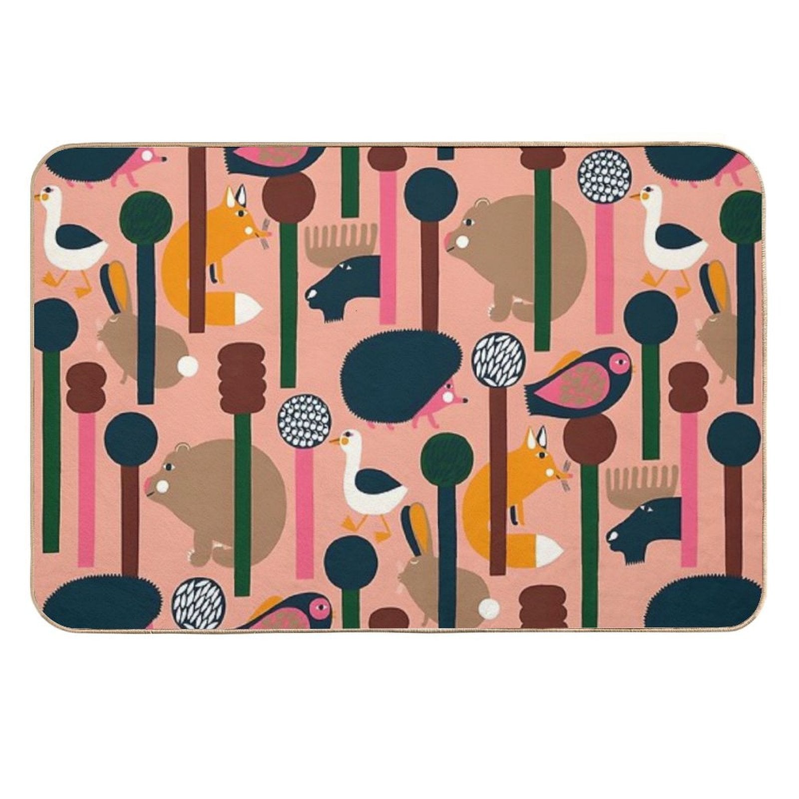 Animal Pattern  Slip-Resistant Bath Mat
