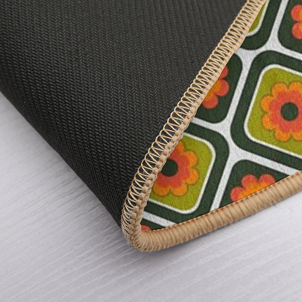 Geometric Floral Retro Durable Bath Mat