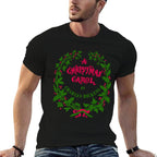 Vintage Mistletoe Wreath A Christmas Carol Art  Durable T-Shirt