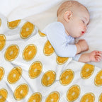 Citrus Whirl Eco-conscious Throw Blanket