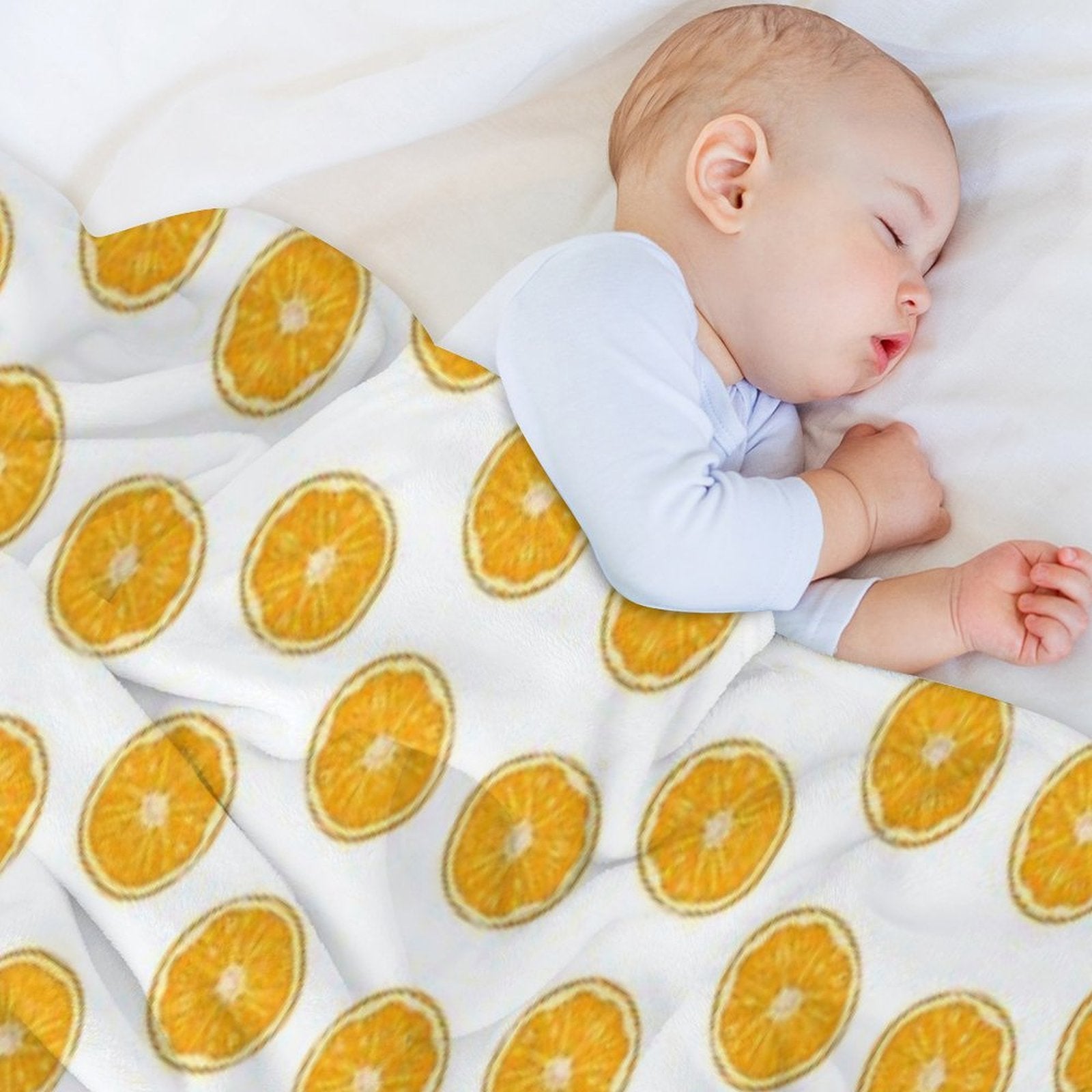 Citrus Whirl Eco-conscious Throw Blanket