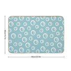 Nautical Anchors Beach Fish Vacation  Blue Bubbles  Pretty Face Masks Dust Masks  Eco-Friendly Bath Mat