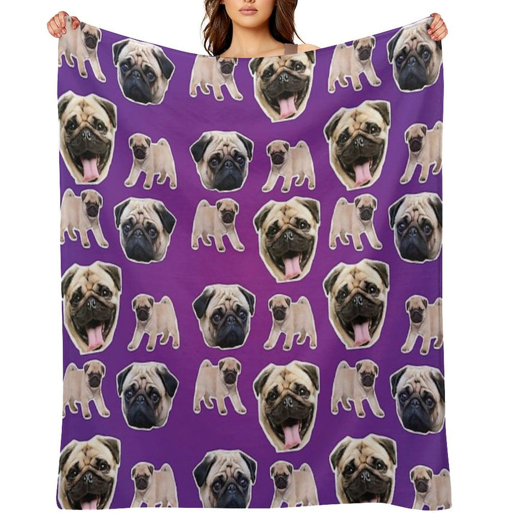 Pugs Velvety-soft Throw Blanket