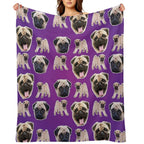 Pugs Velvety-soft Throw Blanket