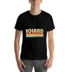 ROLAND Surname Funny Retro Vintage 80s 90s Birthday Reunion  Slim-fit Cut T-Shirt
