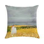 There's A Ghost in The Wheat Field Again... Soft Luxury Feel Throw Pillow
