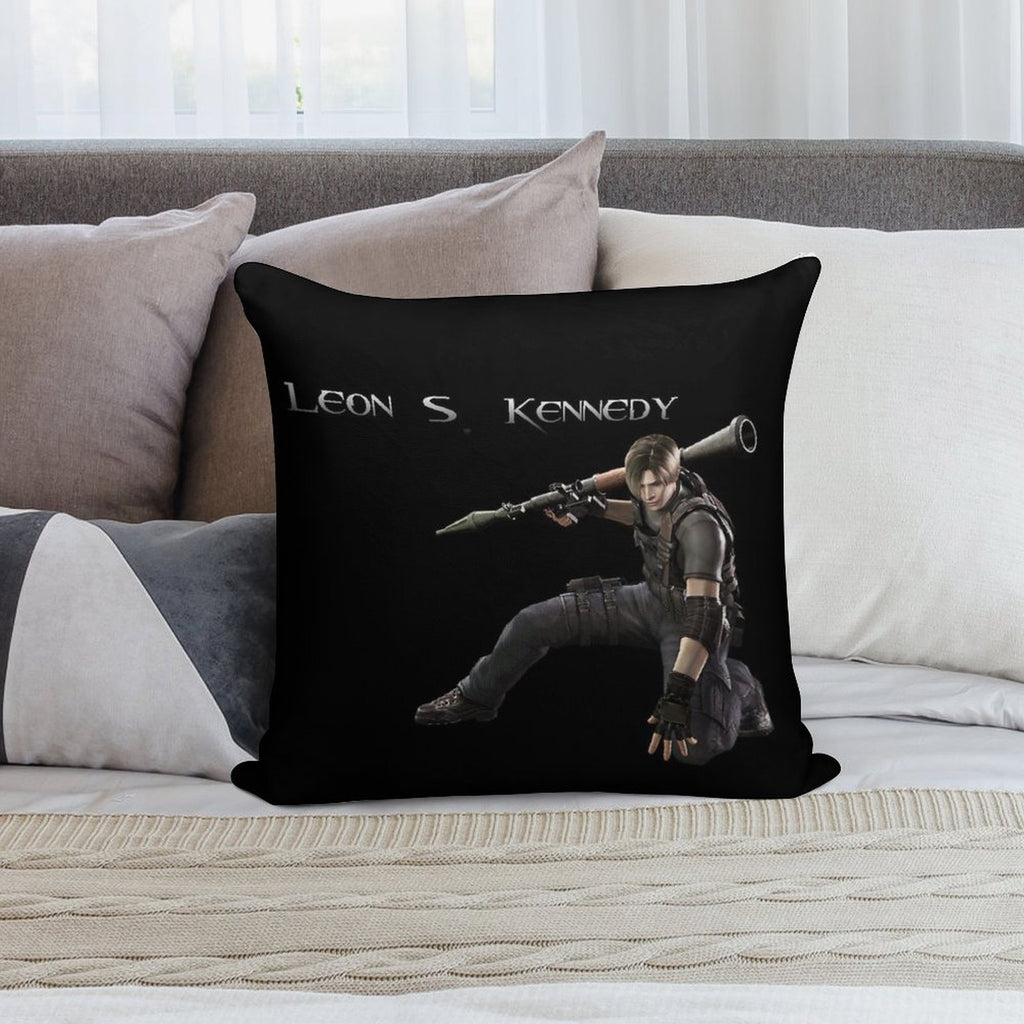 Resident Evil 4 Leon S Kennedy Soft Luxury Feel Throw Pillow