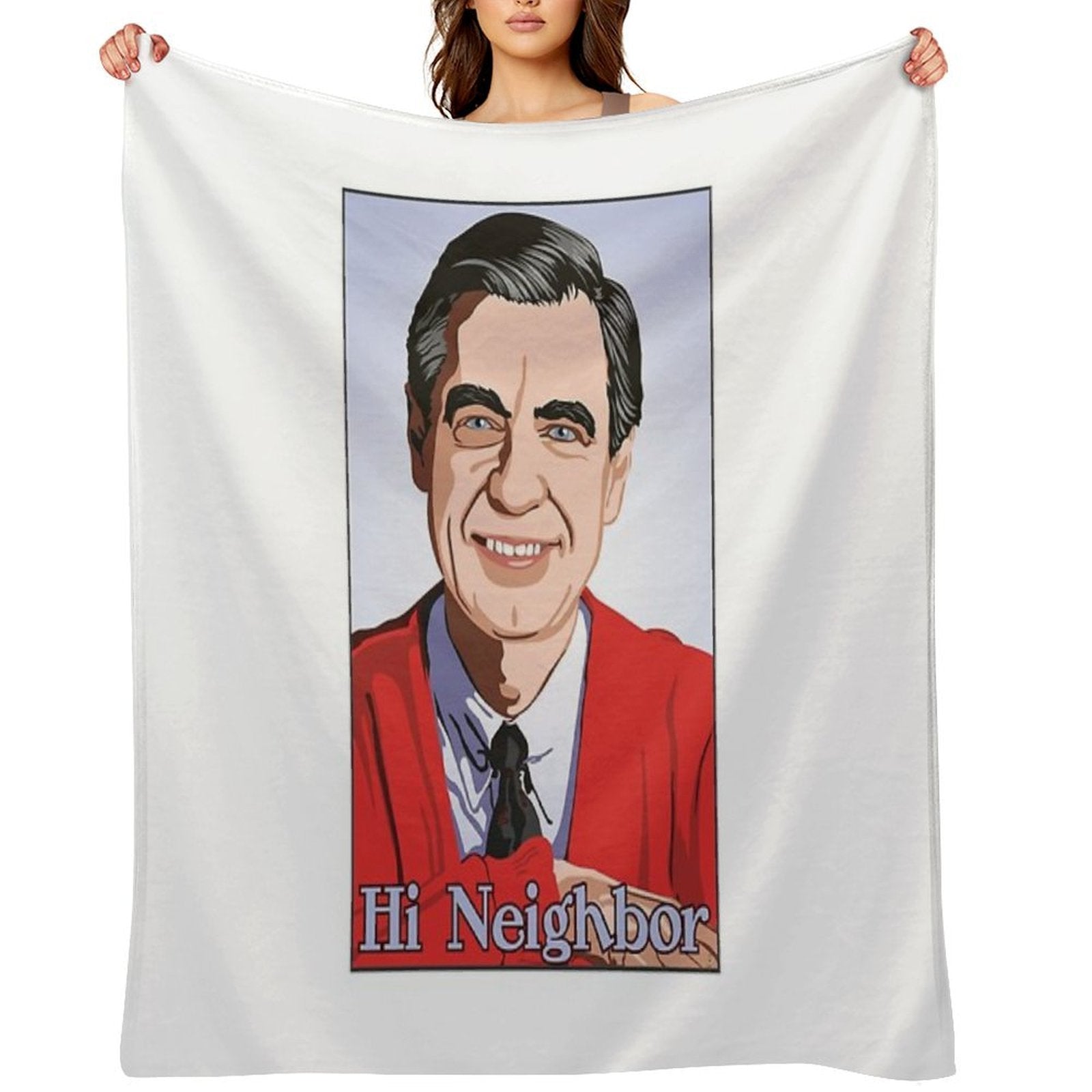 Hello Neighbor (Full Color) Sustainable Throw Blanket