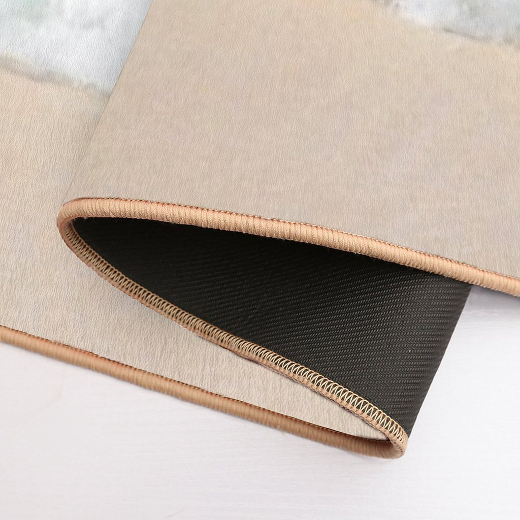 Bright Blue Calm Ocean Shore  Multi-Purpose Bath Mat