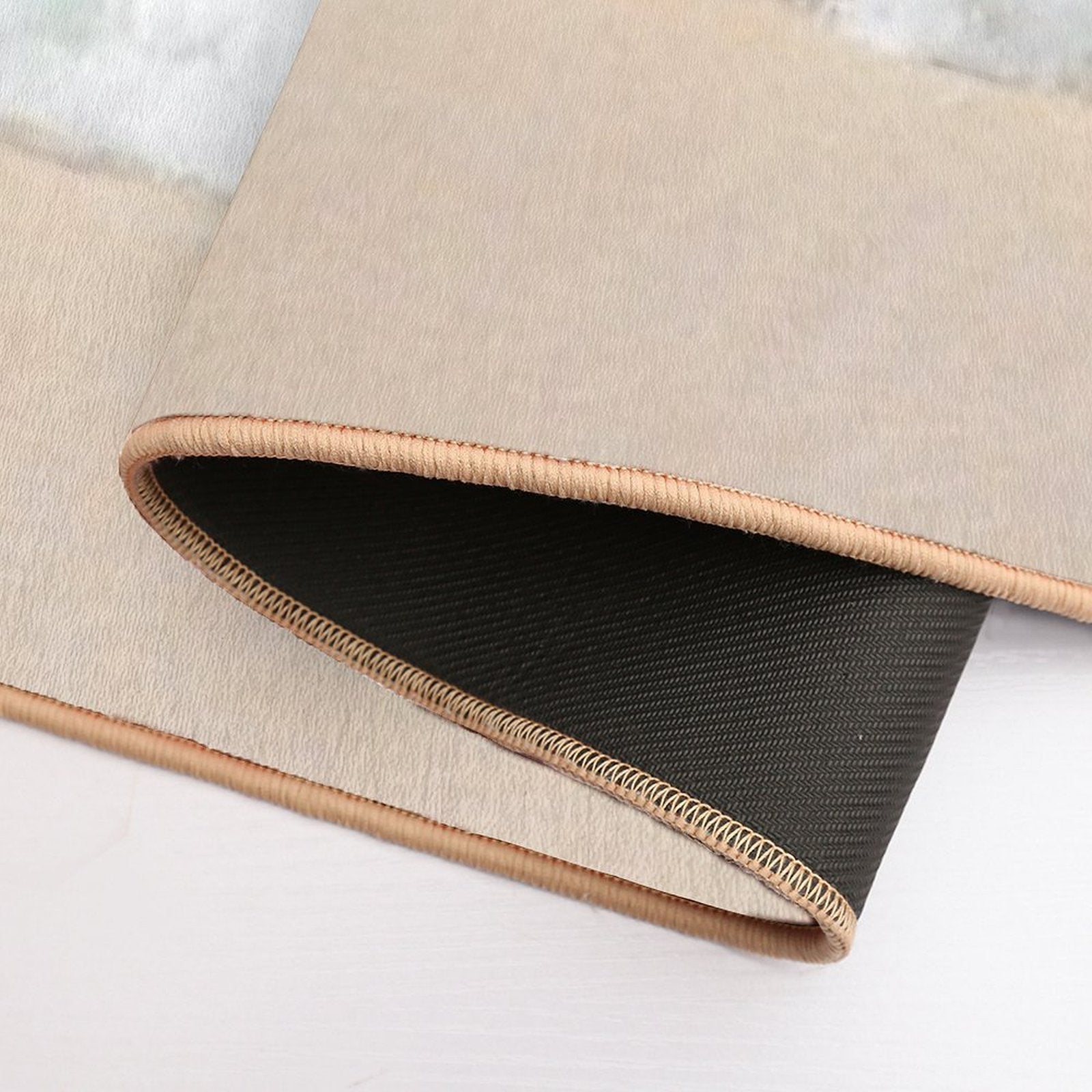 Bright Blue Calm Ocean Shore  Multi-Purpose Bath Mat