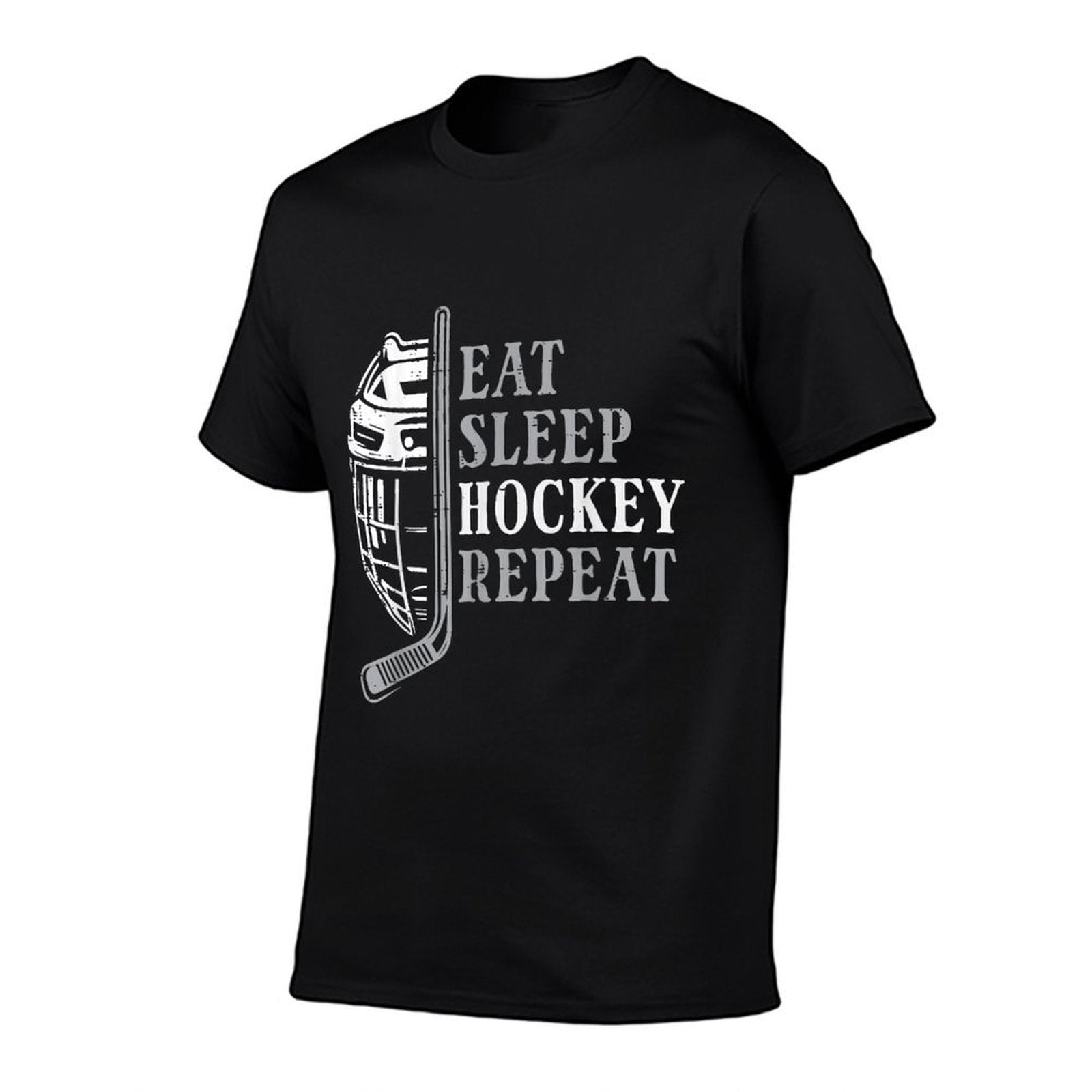 Eat Sleep Ice Hockey Repeat Funny Sport Player Men Boys Kids  Graphic-printed T-Shirt