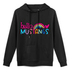 Mustangs School Sports Fan Team Spirit Mascot Gift Cotton-Polyester Blend Hoodie