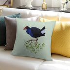 New Zealand Pukeko Soft Luxury Feel Throw Pillow