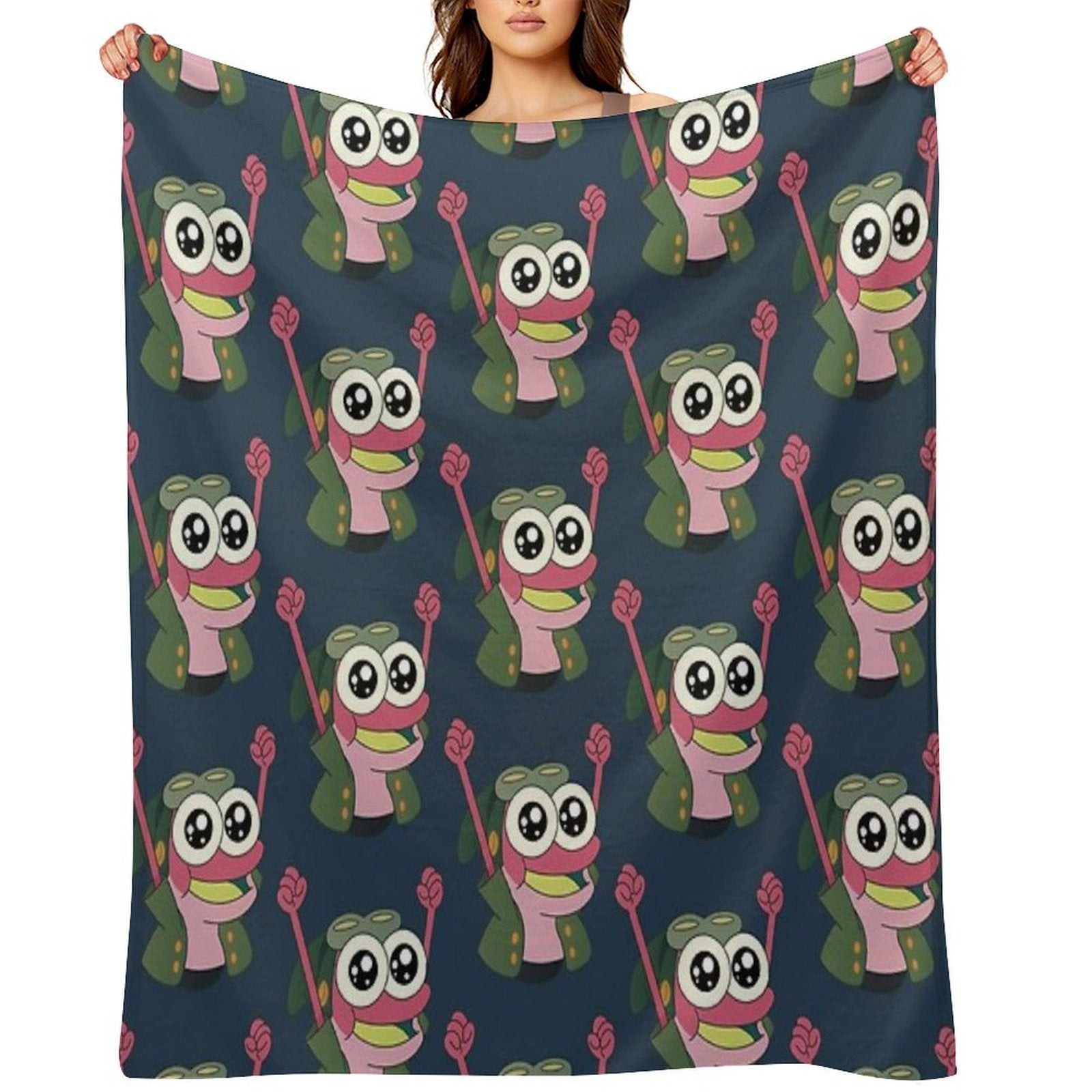 Happy Sprig  Amphibia Shrink-resistant Throw Blanket