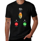 Fih Calling Accept Decline Funny Fishing Meme Fisherman  Moisture-wicking T-Shirt