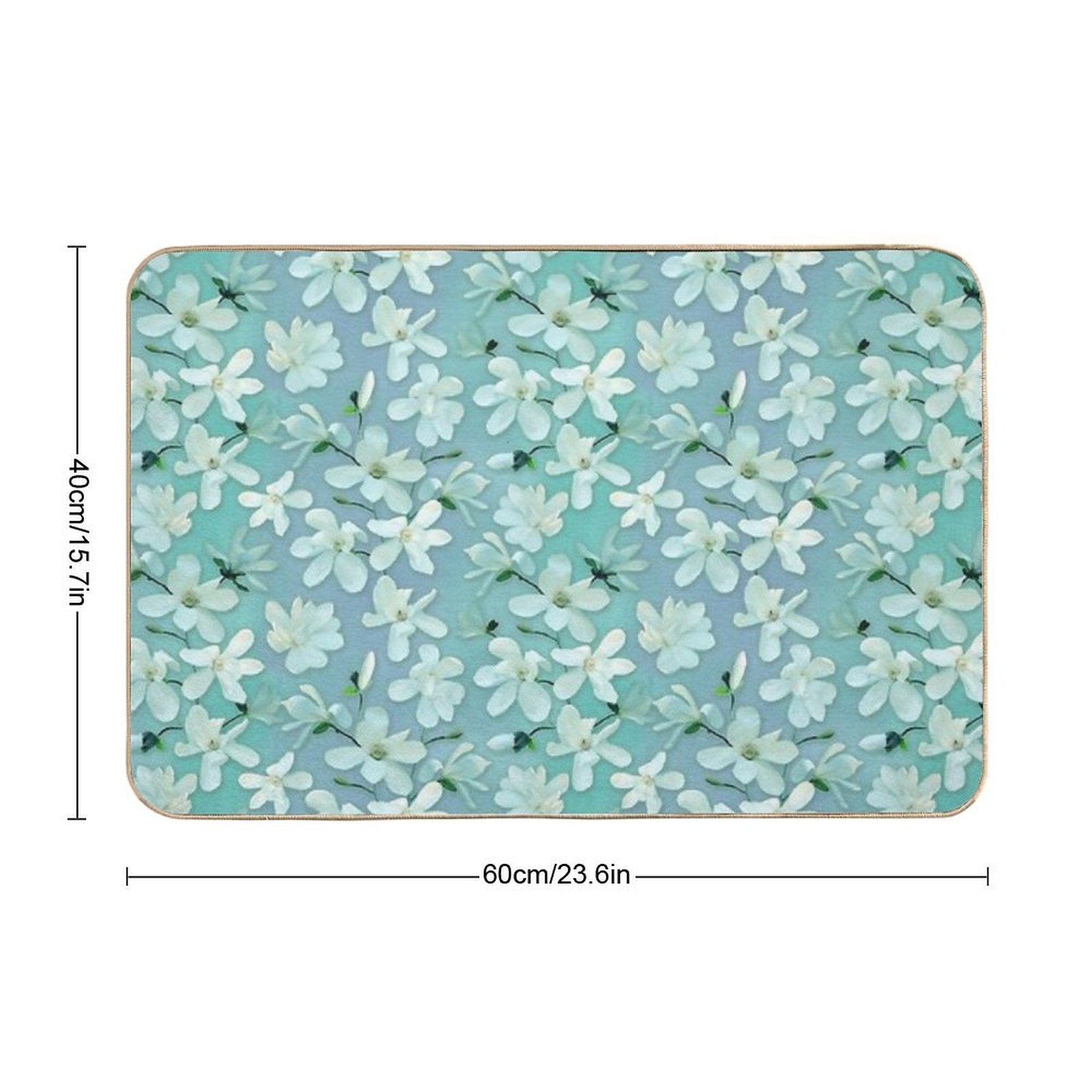 Magnolia Kobus Mint  High-Traffic Bath Mat