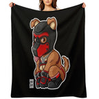 PLAYFUL PUPPY - RED MASK - BEARZOO SERIES Comfort Throw Blanket