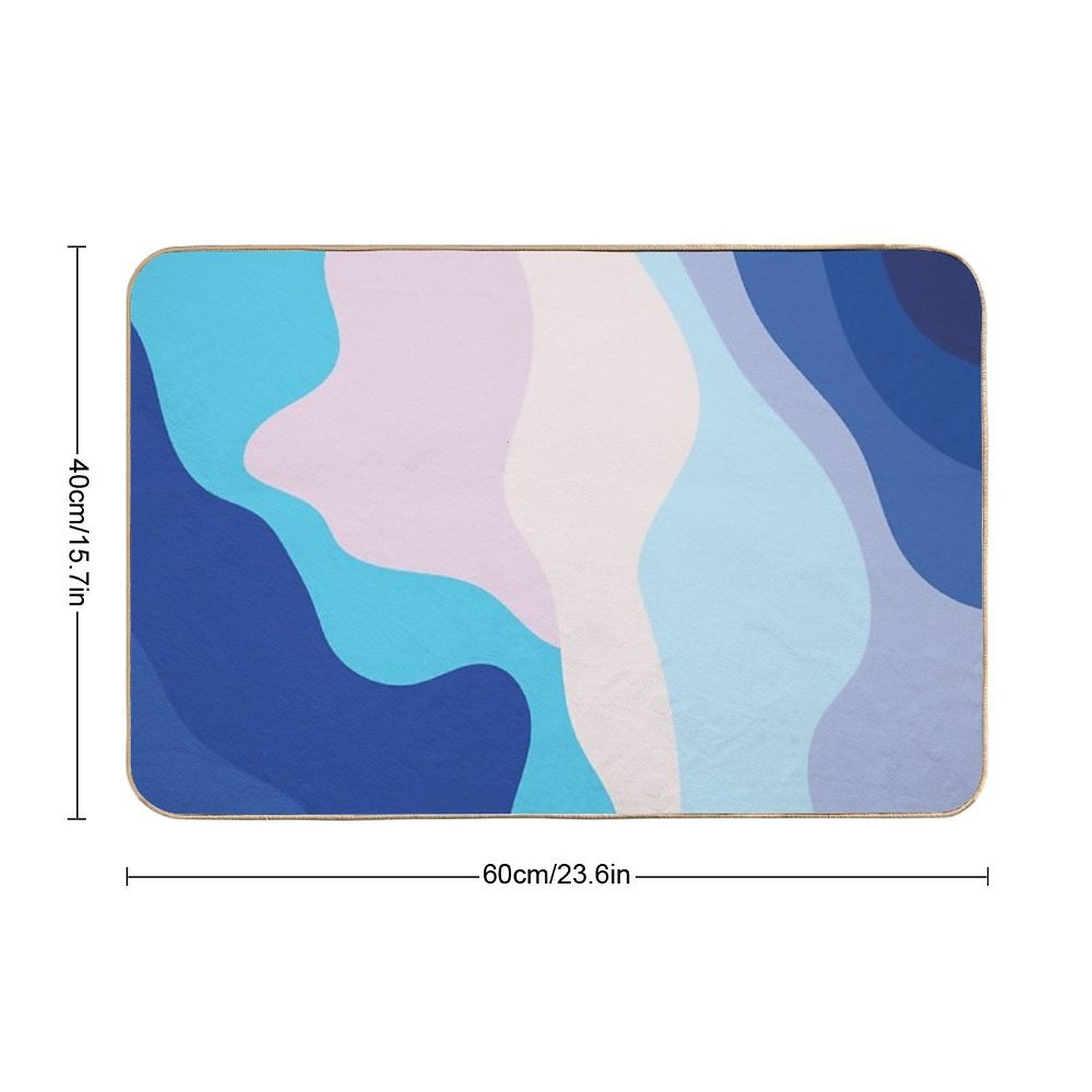 Milky Wave  Easy Maintenance Bath Mat