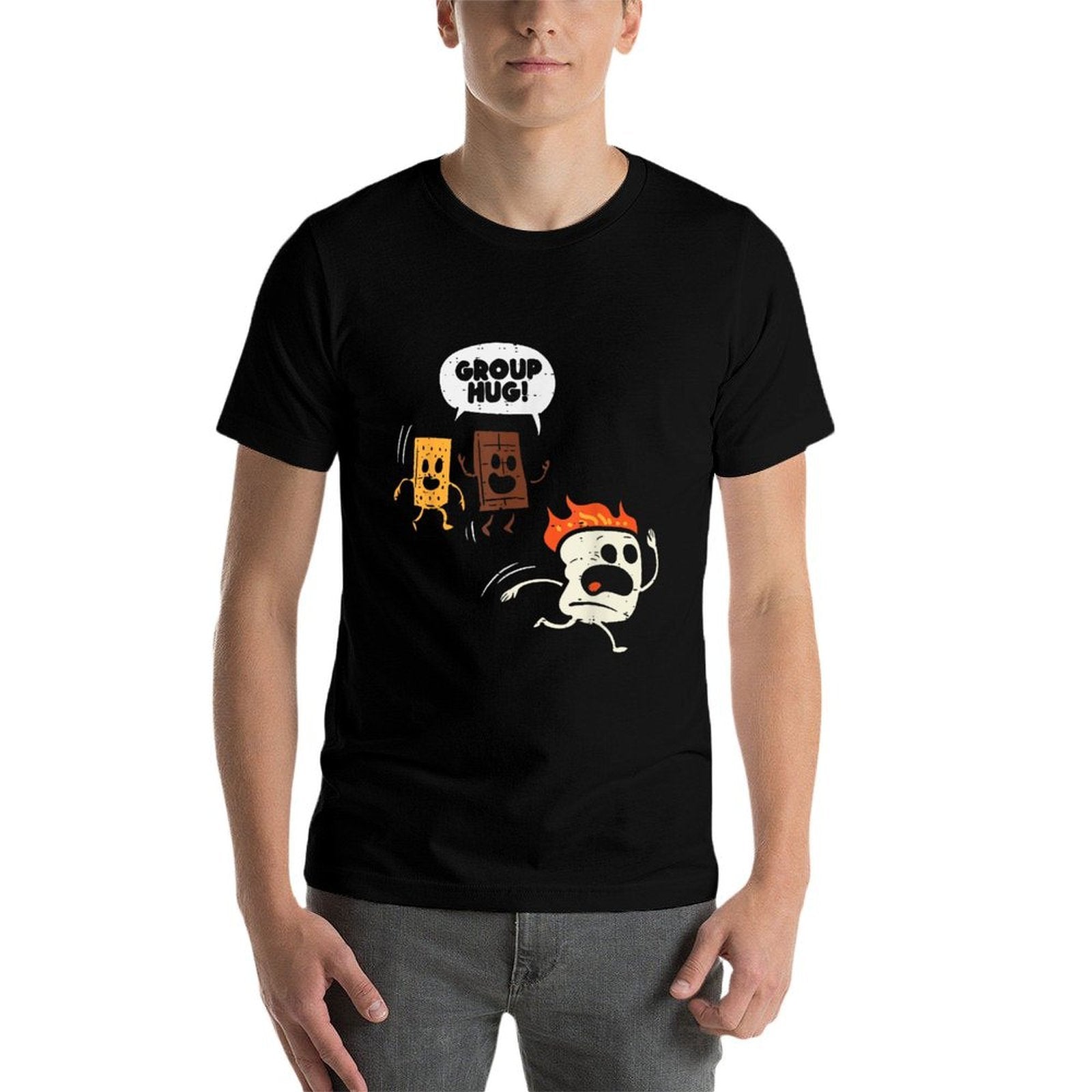 Camping Group Hug Smores Funny Marshmallow Men Women Kids  Graphic-printed T-Shirt