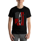 Funny Kayaking Gift For Men Women Cool American Kayak  Easy-care T-Shirt