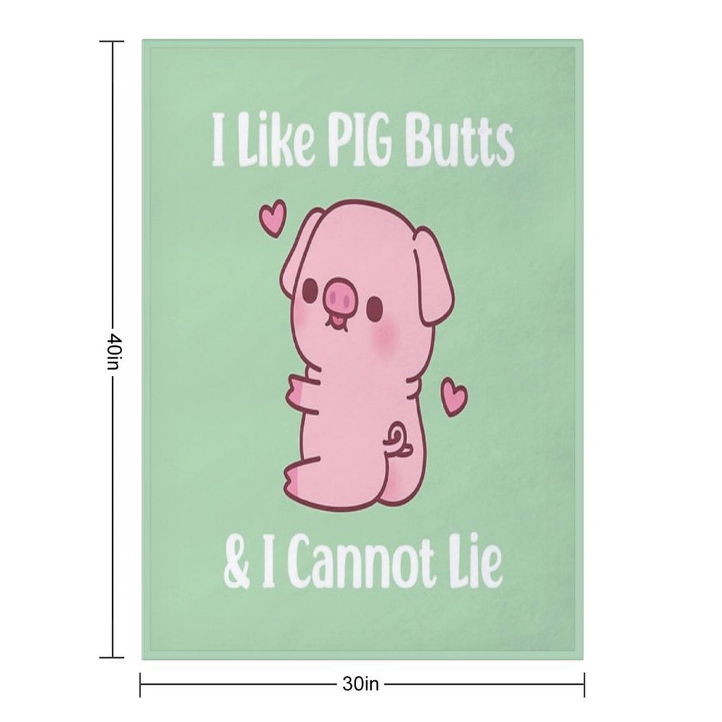Cute Piggy I Like Pig Butts And I Cannot Lie Eco-conscious Throw Blanket