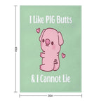 Cute Piggy I Like Pig Butts And I Cannot Lie Eco-conscious Throw Blanket