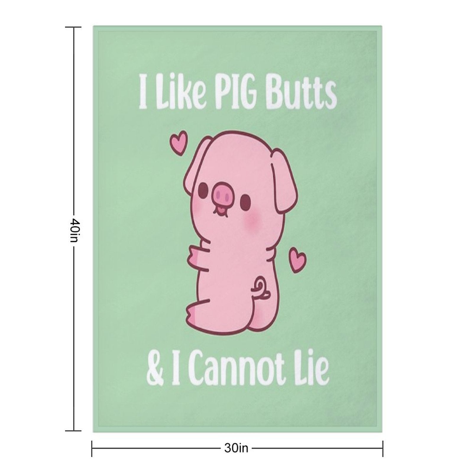Cute Piggy I Like Pig Butts And I Cannot Lie Eco-conscious Throw Blanket