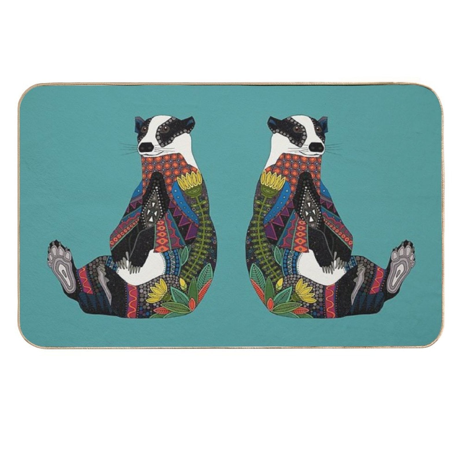 Badger Turquoise  Dirt-Trapping Bath Mat