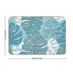 Blue Monstera Foliage  Pet-Safe Bath Mat