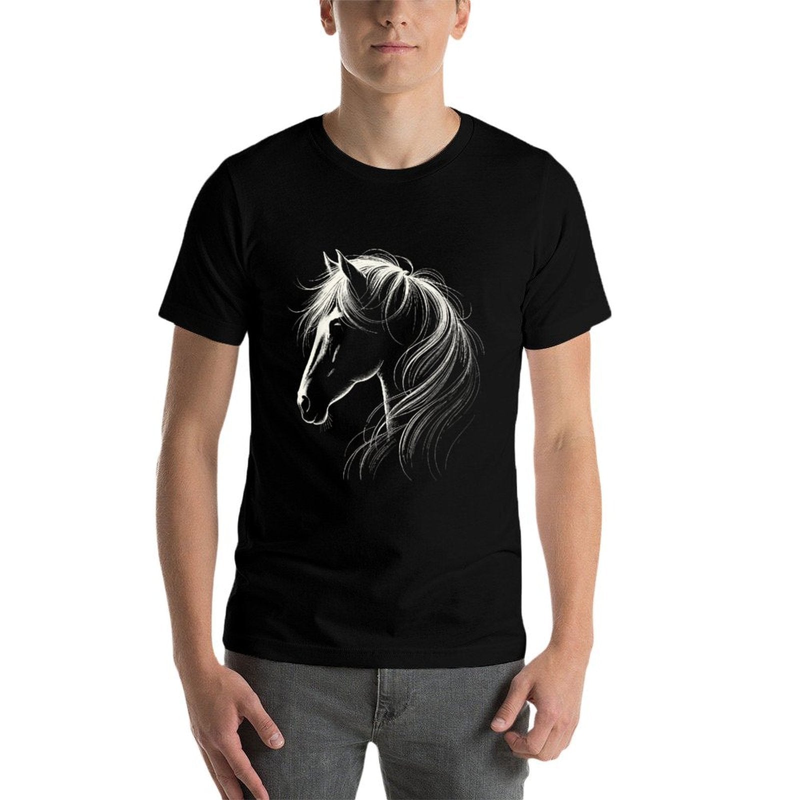 Horse Silhouette Horse Riding Lover  Breathable T-Shirt