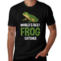Worlds Best Frog Catcher Gift Boys Girls Kids Frog Hunter  Oversized Silhouette T-Shirt
